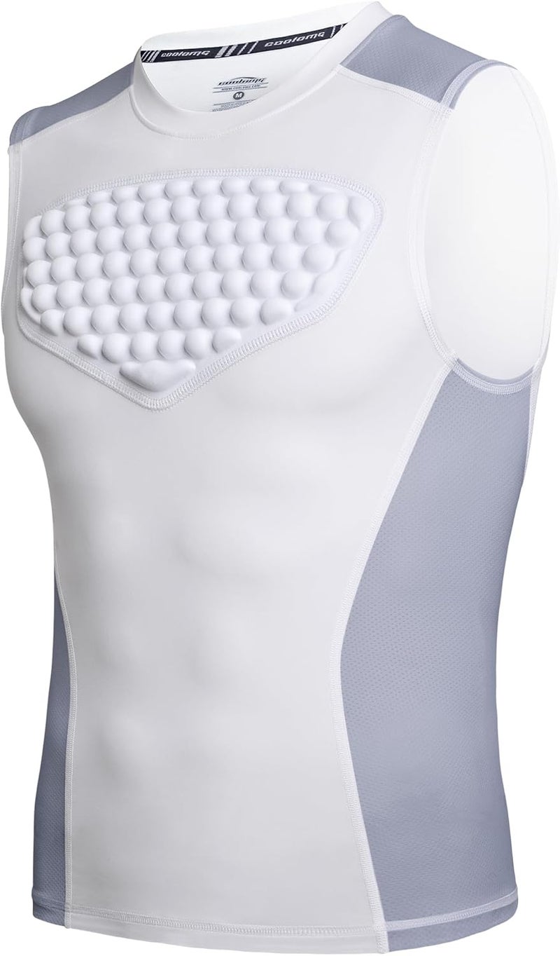 COOLOMG Adult Baseball Chest Protector Mens Padded Shirt Heart Guard Sternum Protection for Football Lacrosse Softball - Image 1